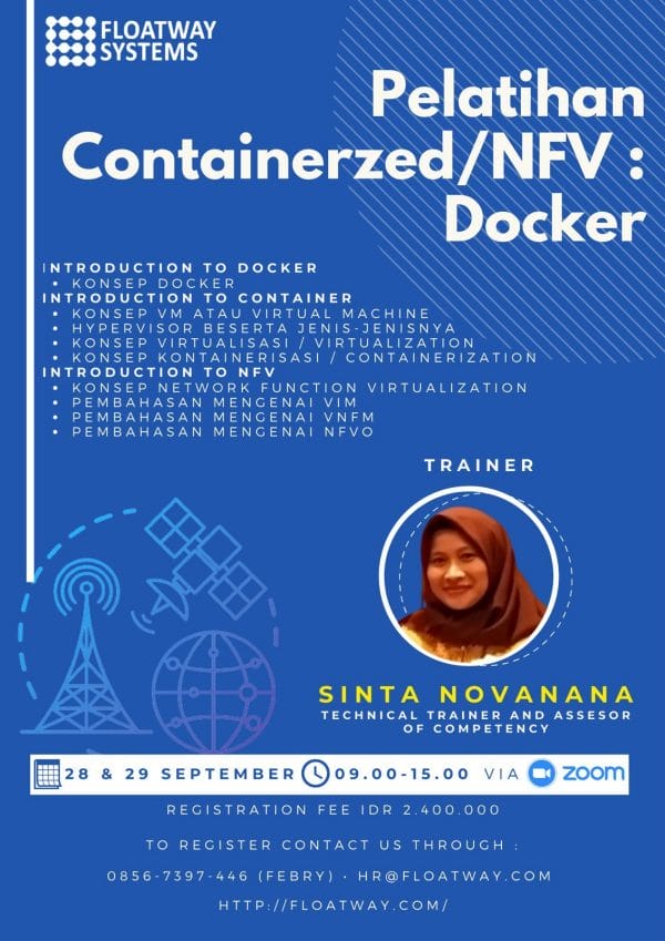 Training CONTAINERIZED NETWORK FUNCTION VIRTUALIZATION (NFV) : DOCKER | Store PT. Floatway System